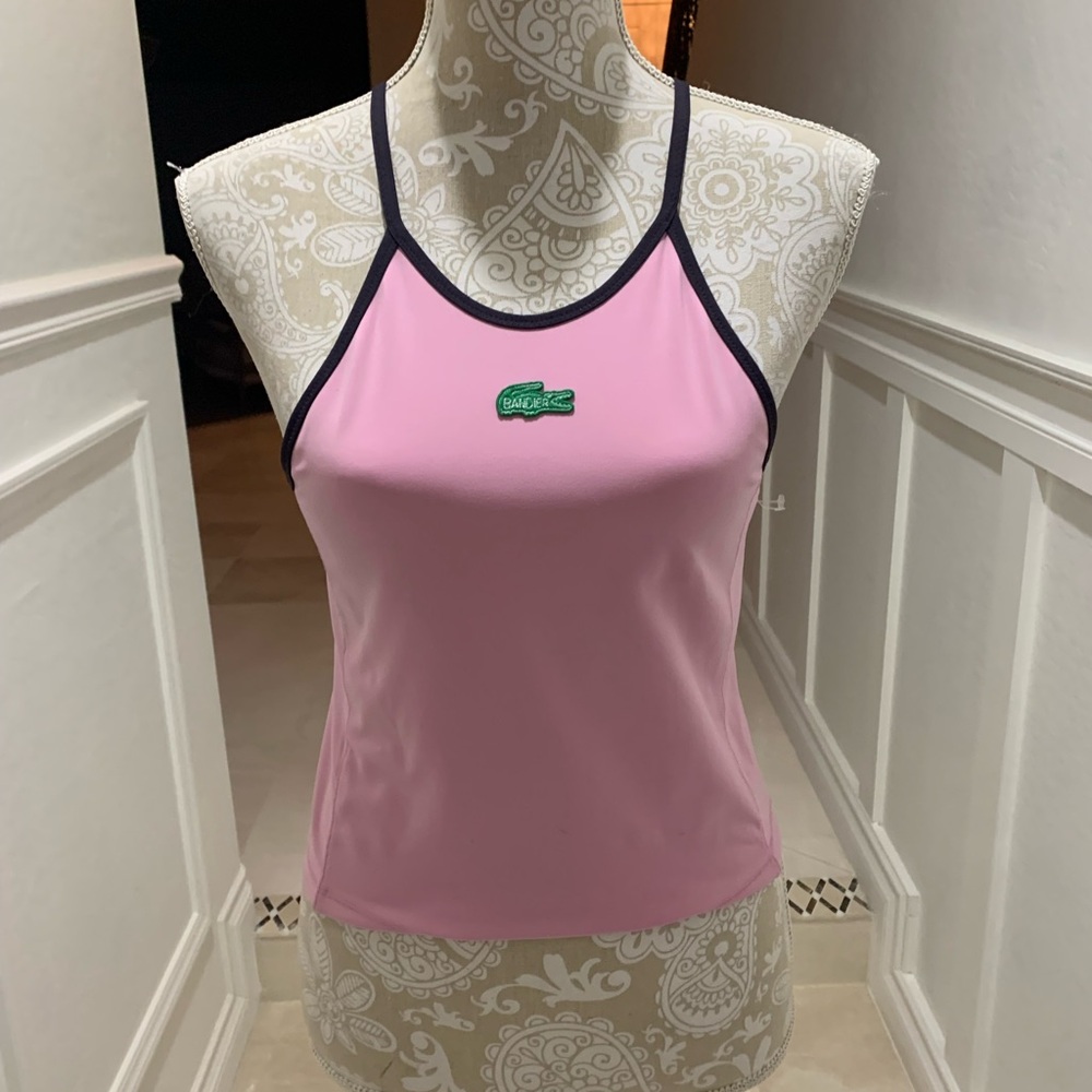 Lacoste Light Pink Halter Top with Logo Size M